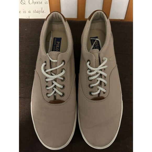 Polo Ralph Lauren Other - Polo Ralph Lauren Veto 9.5D Tan Lace Up Casual Boat Shoe Sneaker